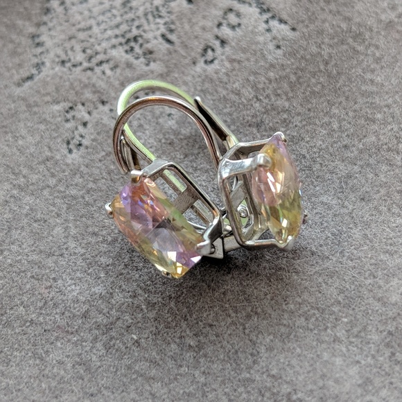 ✳️RARE✳️Genuine Watermelon Tourmaline Earrings - Picture 4 of 8